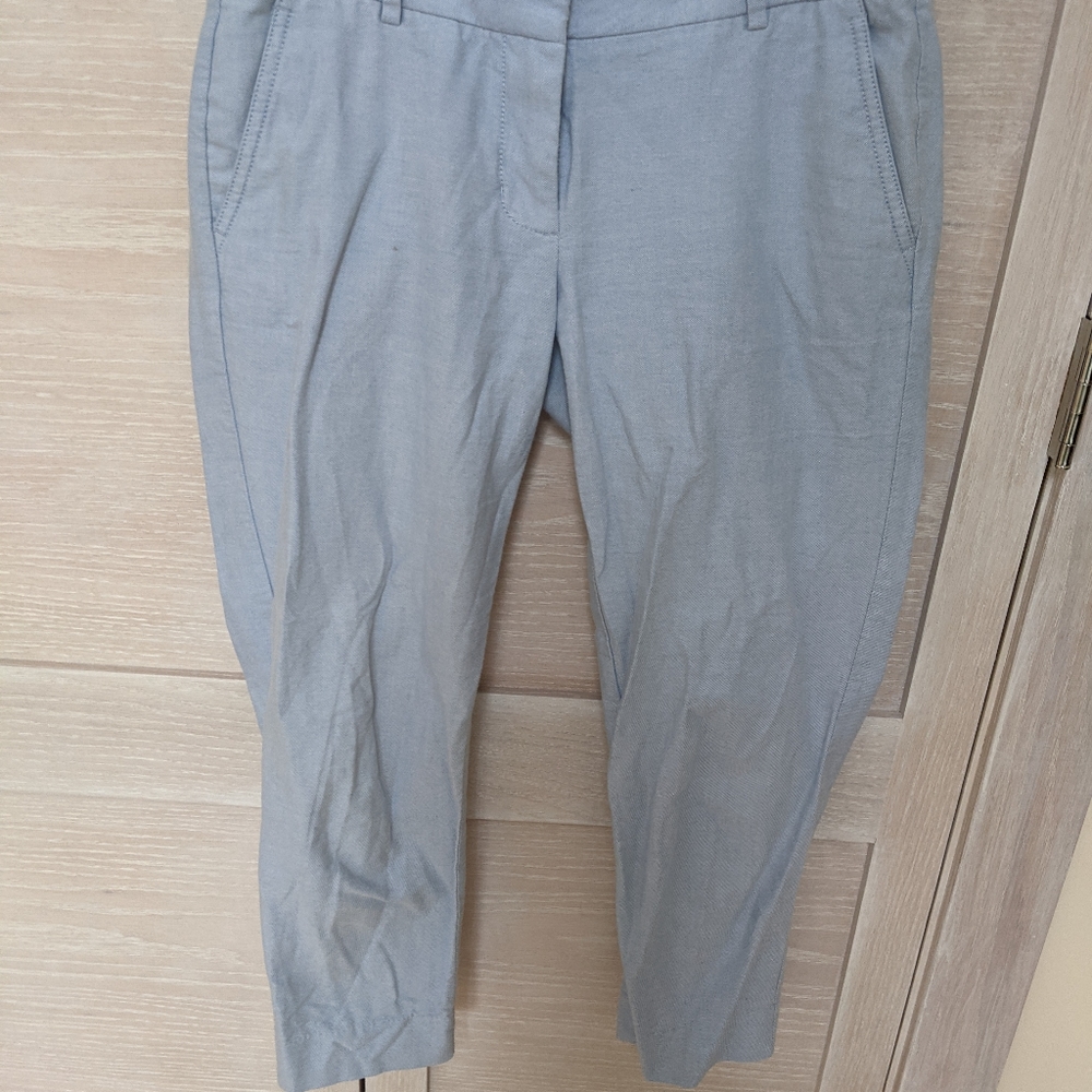 J. Crew Blue Cropped Pant, Size 4